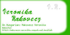 veronika makovecz business card